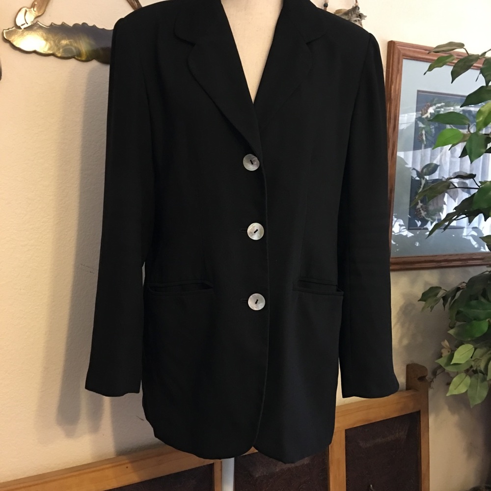 Worthington black lined blazer 10